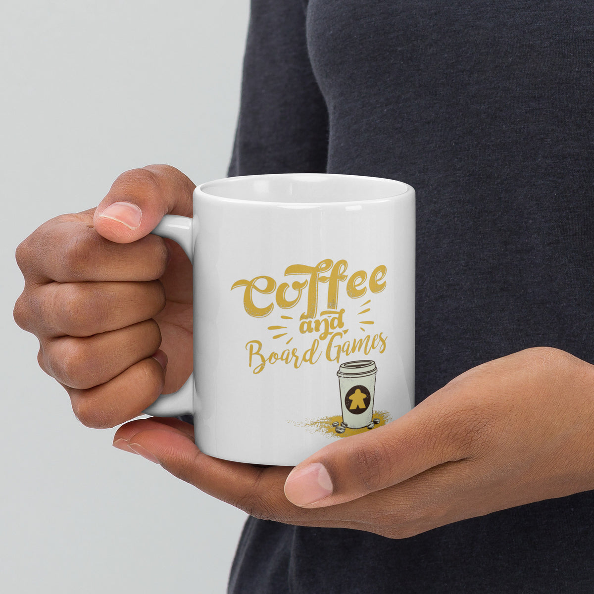 Coffee and Board Games To Go Ceramic Mug