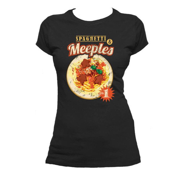 Spaghetti &amp; Meeples Board Game T-Shirt Flat Women&#39;s