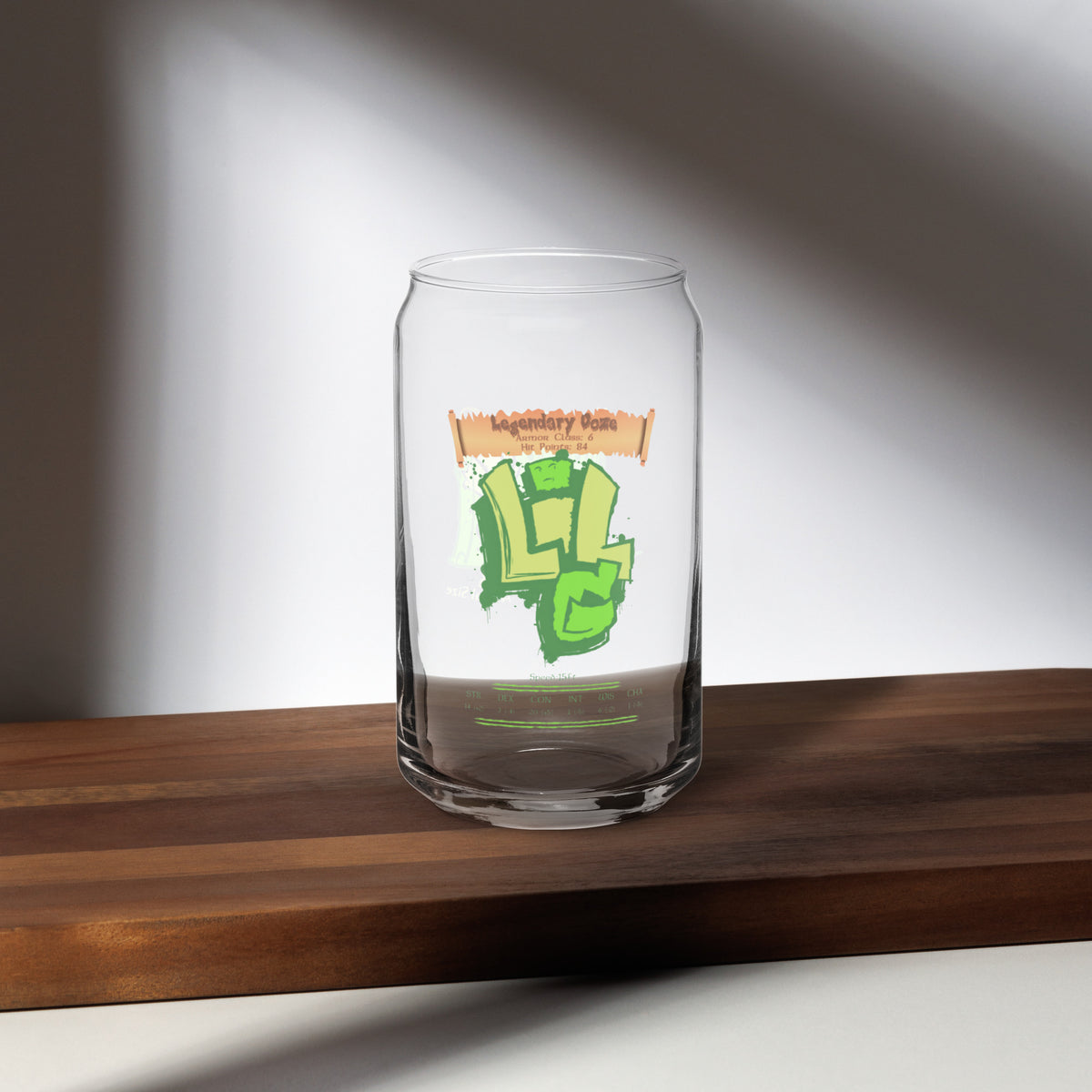 Limited Edition Lil&#39;G The Gelatinous Cube Beer Can Glass