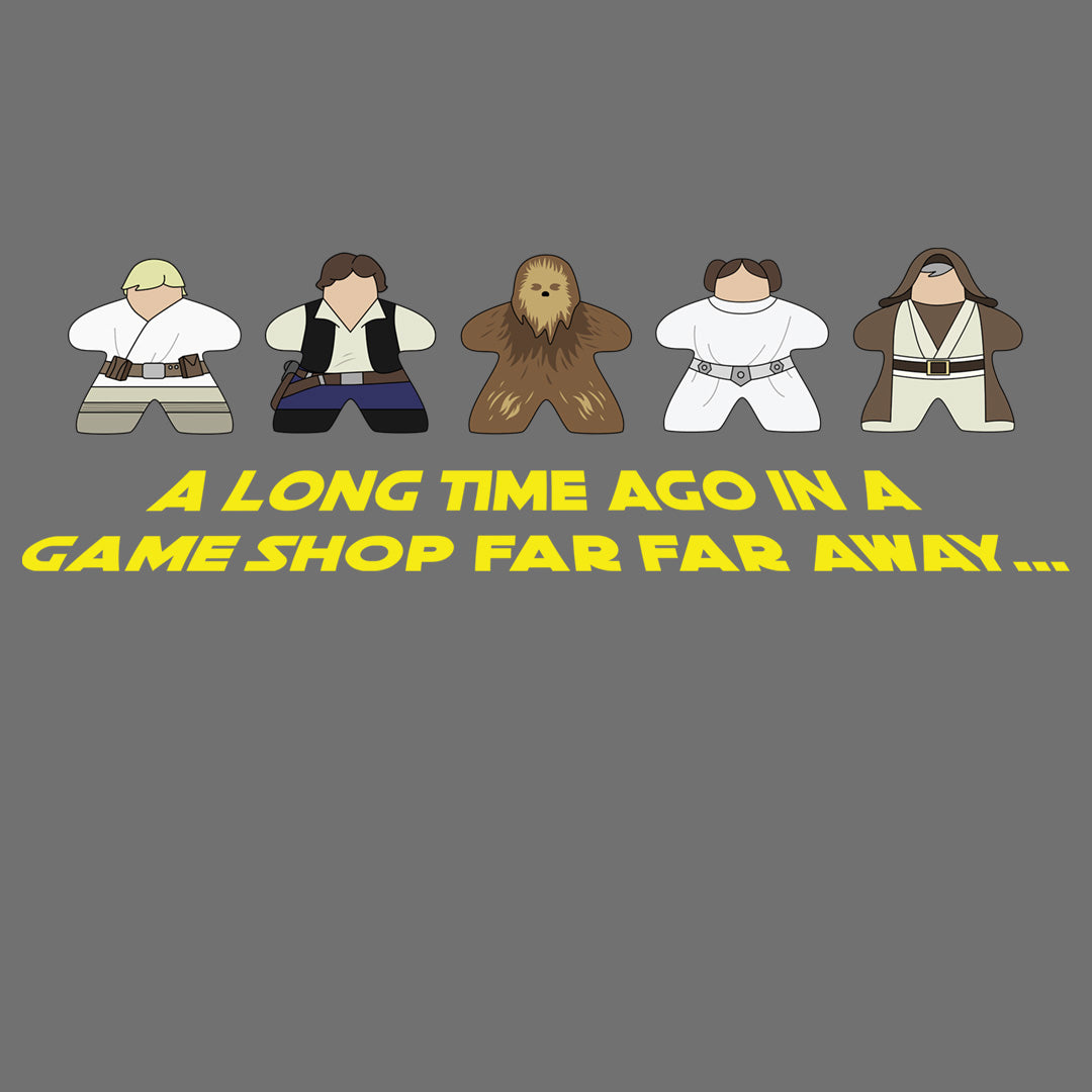 Image focusing on the Long Time Ago Star Wars Parody t-shirt 