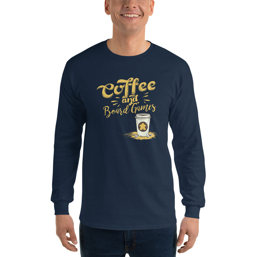 Coffee &amp; Board Games To Go Longsleeve T-Shirt