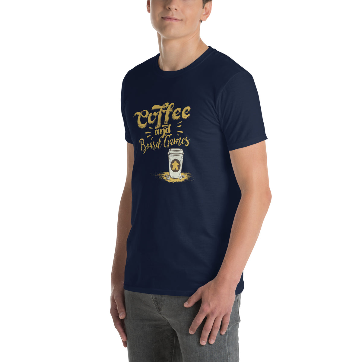 Meeple Coffee To Go Boardgame T-Shirt