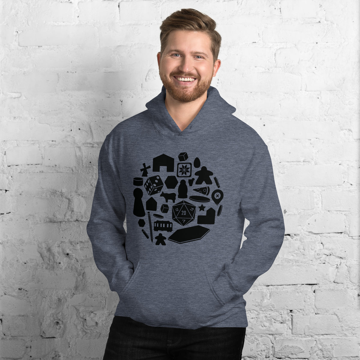 Board Game Pieces Pullover Hoodie
