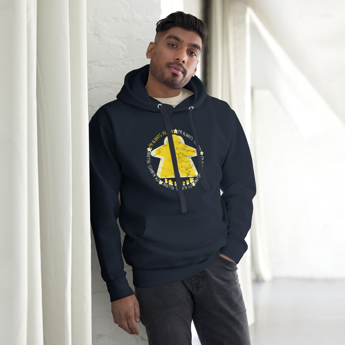 I&#39;m Always Yellow Meeple Board Game Pullover Hoodie
