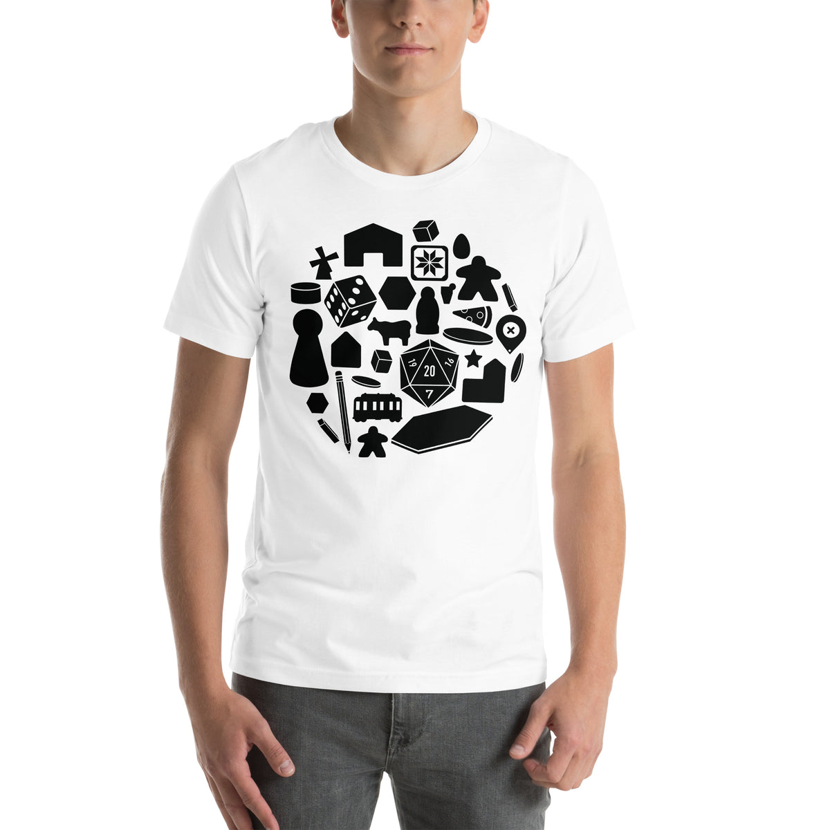 Board Game Pieces T-Shirt - Meeple Shirts