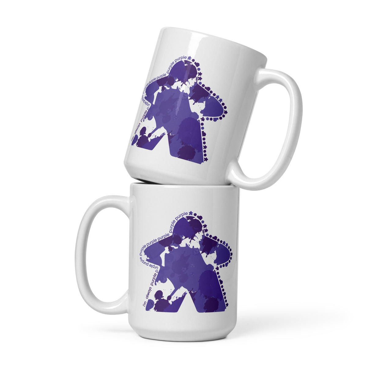 I&#39;m Always Purple Meeple Board Game Ceramic Mug