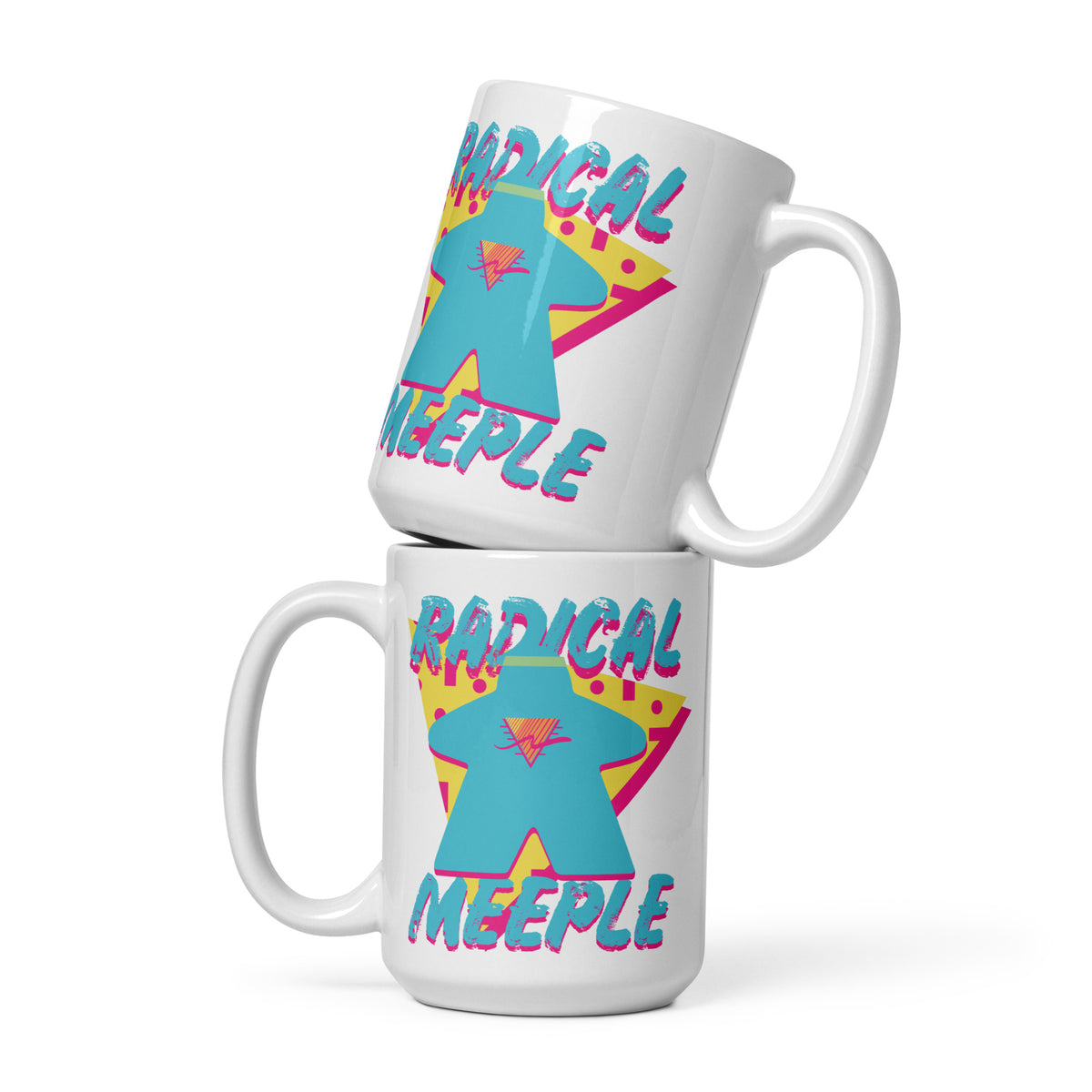 Radical Meeple 80&#39;s style board game mug