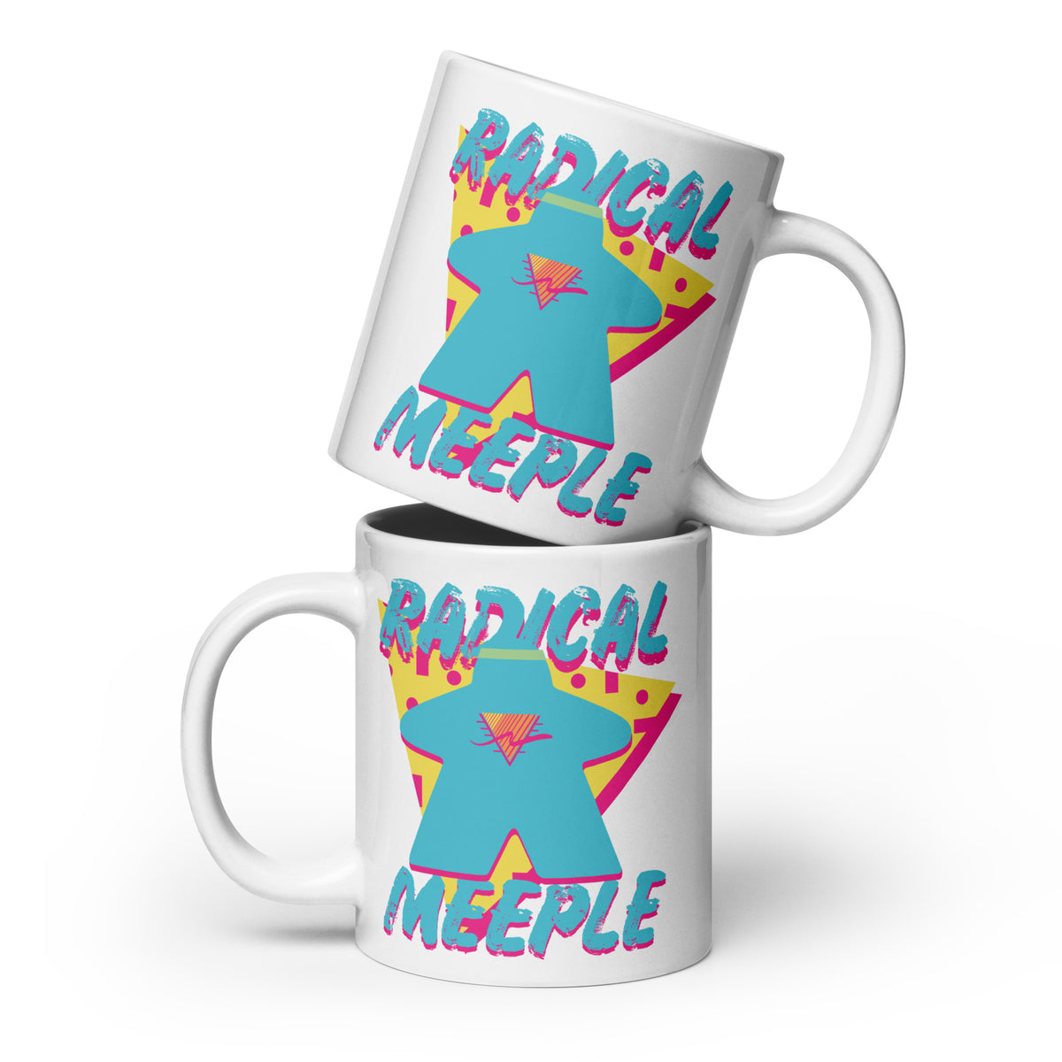 Radical Meeple 80&#39;s style board game mug