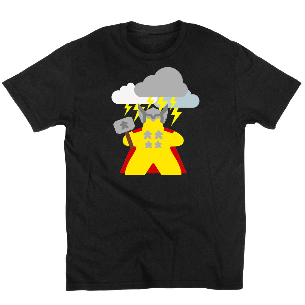 The Mighty Meeple: God of Thunder Board Game T-Shirt Flat Men&#39;s