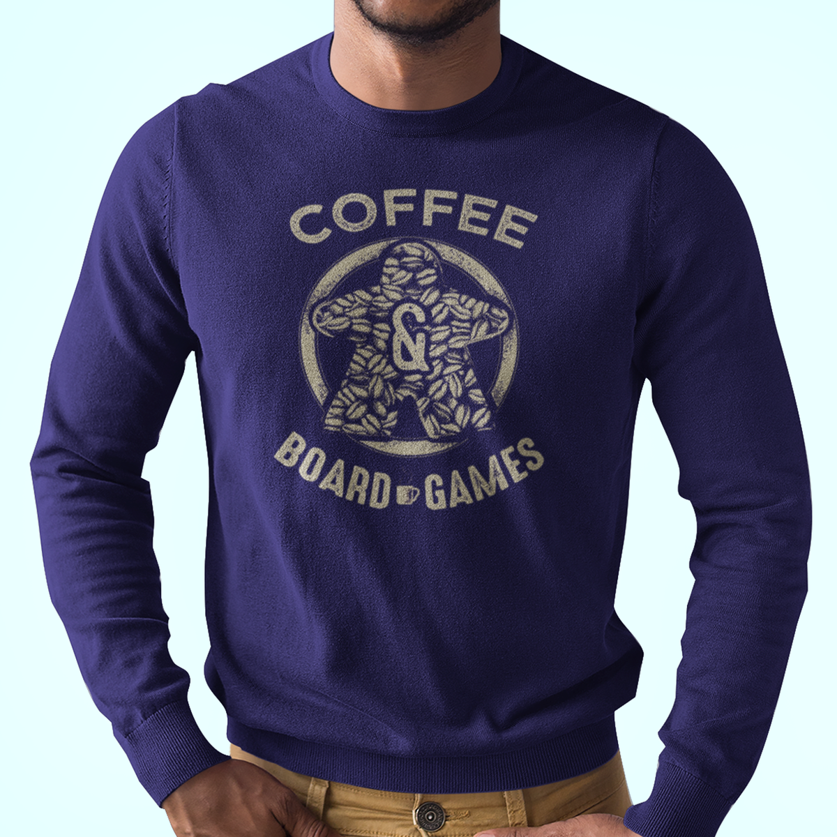 Coffee Bean Meeple Board Game Longsleeve T-Shirt