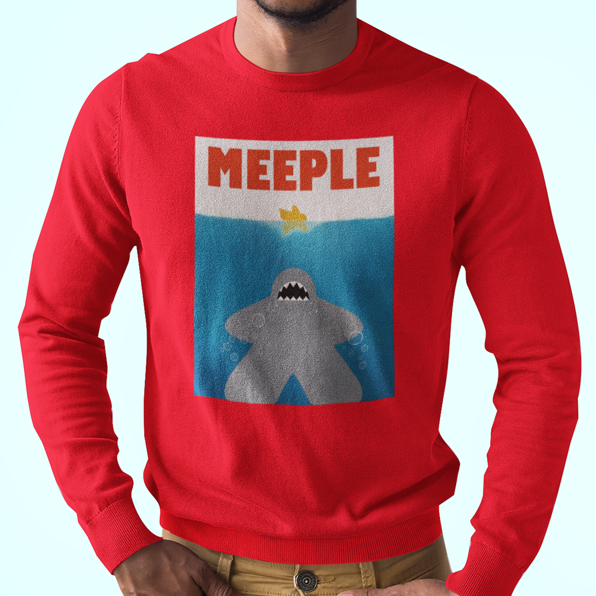 Meeple Shark Attack Longsleeve T-Shirt