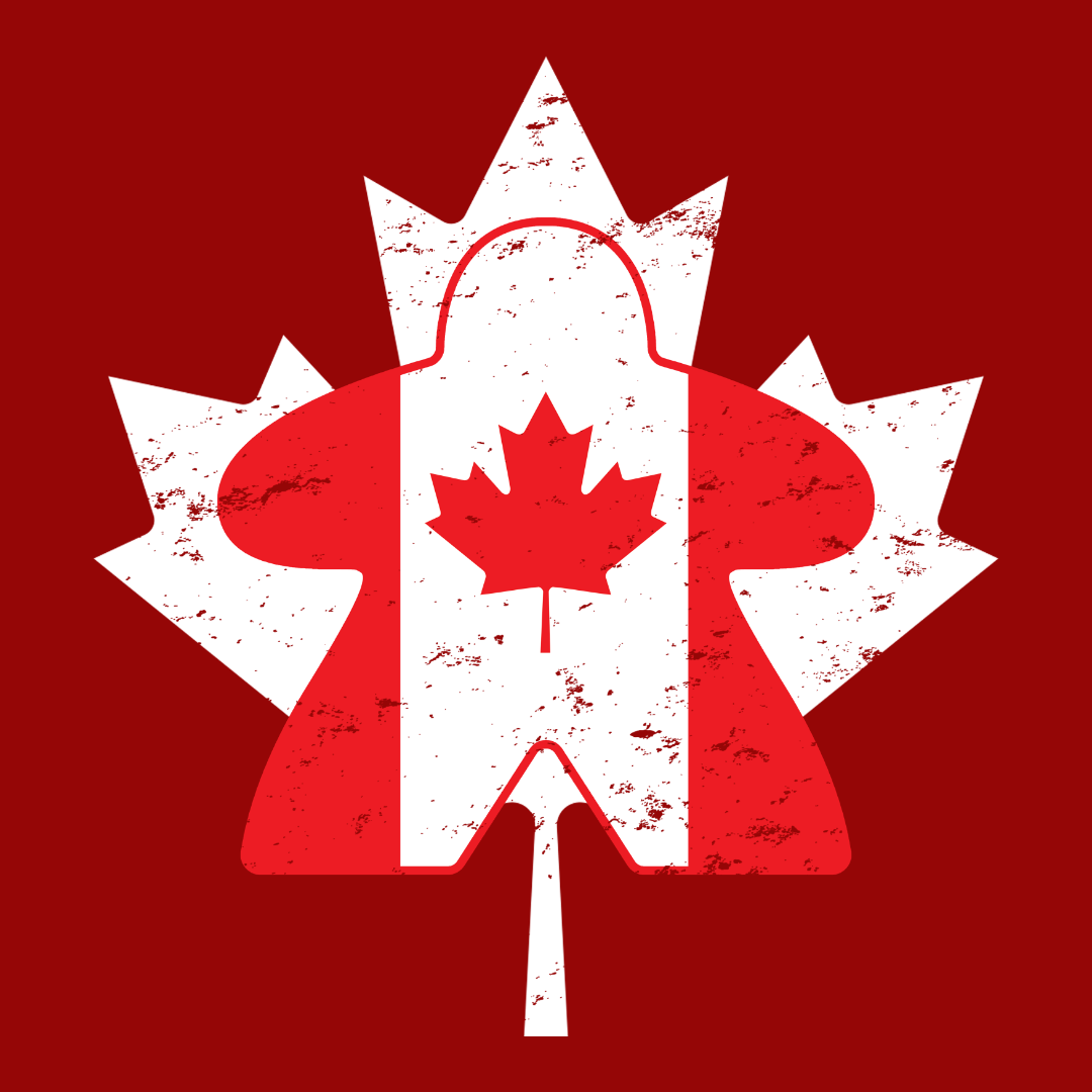 Maple Leaf Canadian Flag Meeple Board Game T-Shirt