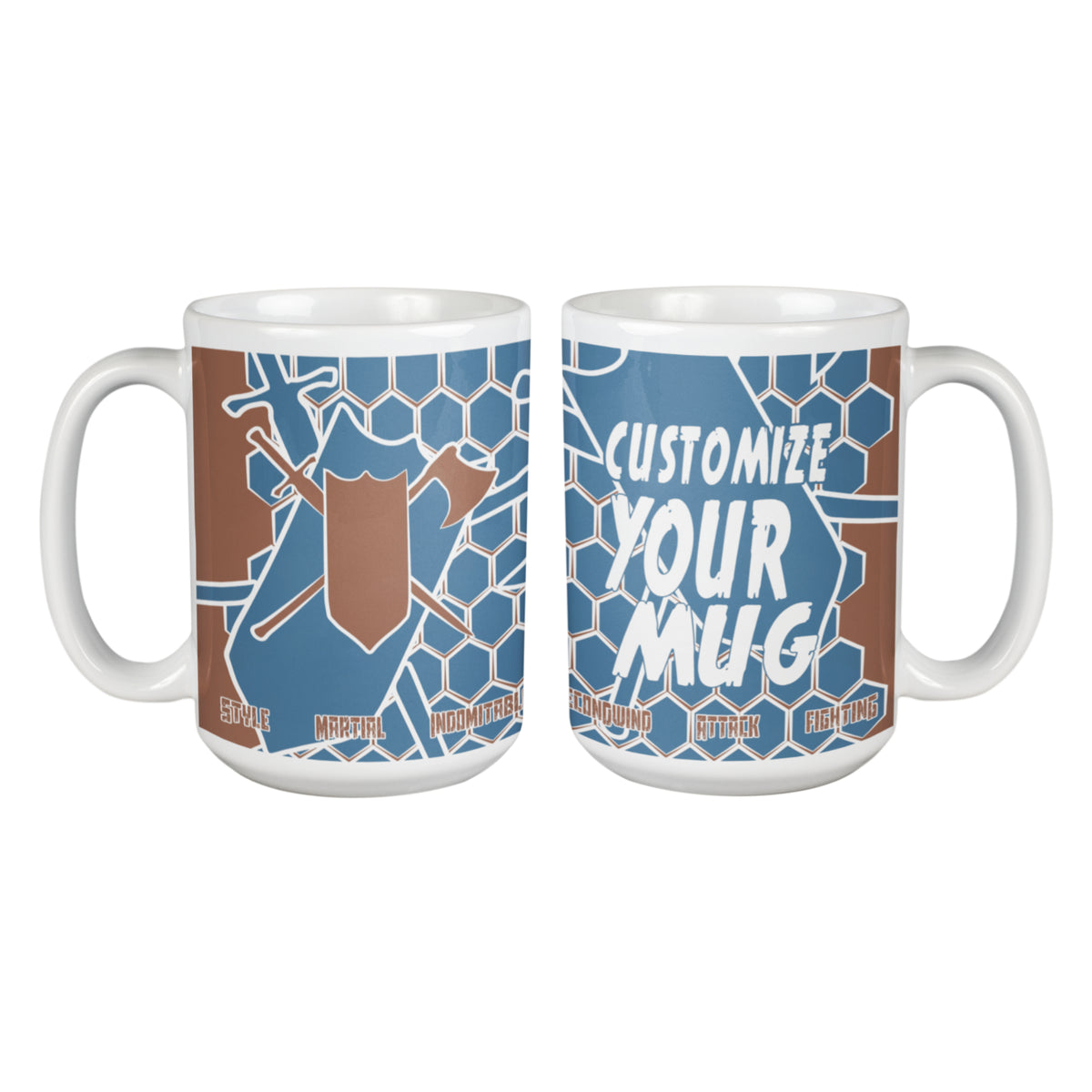 Personalized D&amp;D Character Fighter Coffee Mug
