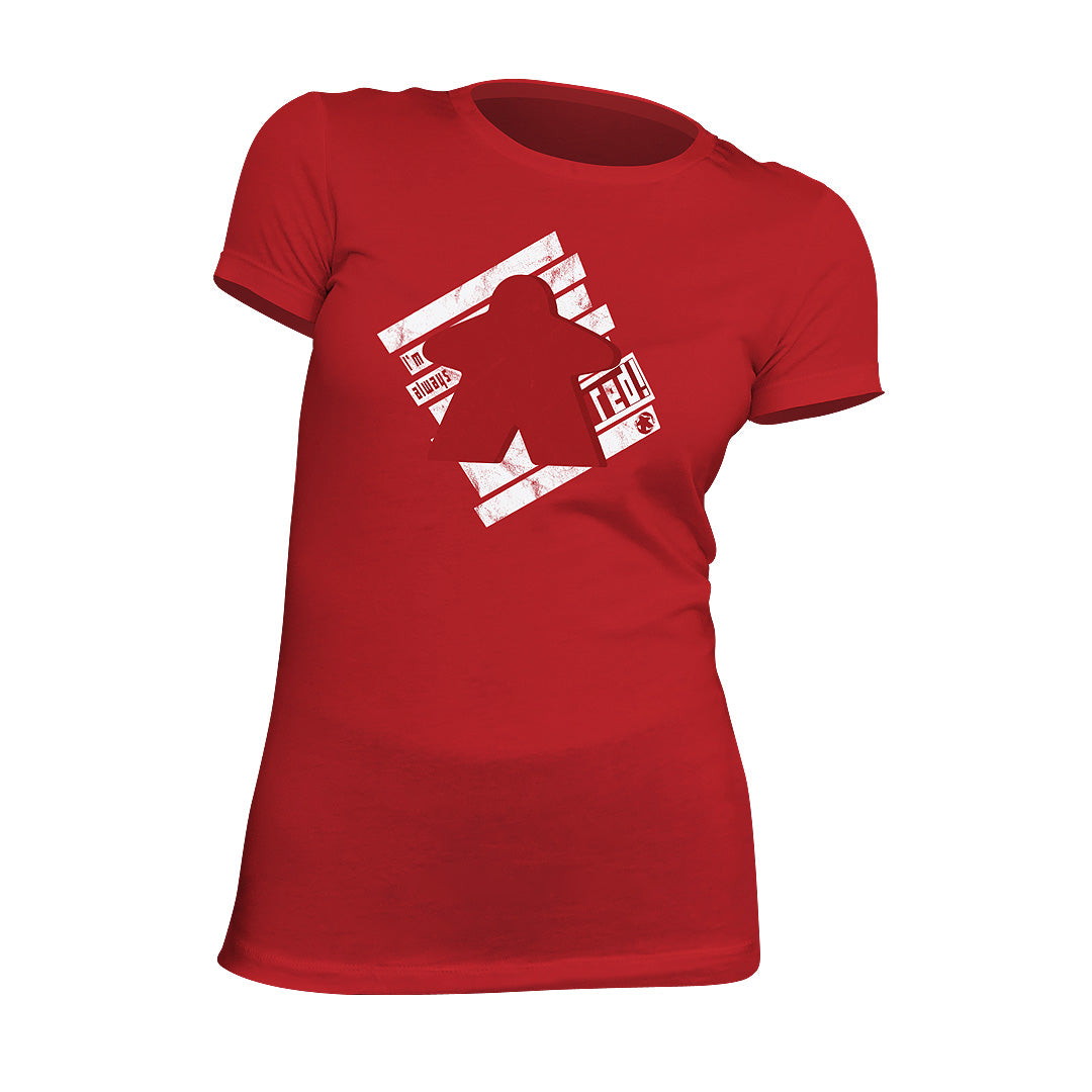 I&#39;m Always Red Meeple Board Game T-Shirt Flat Women&#39;s