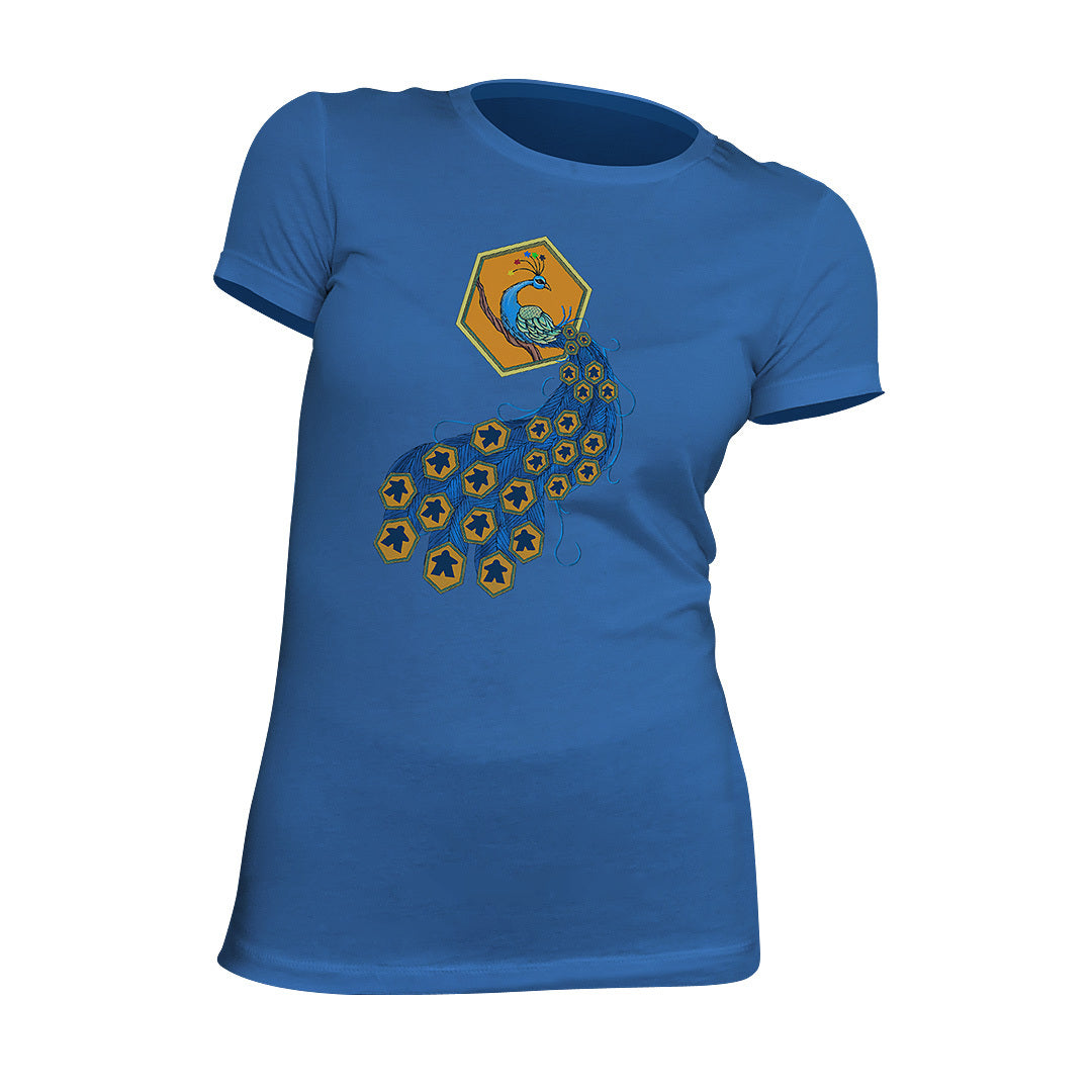 Meeple Cock Board Game T-Shirt Women&#39;s Blue