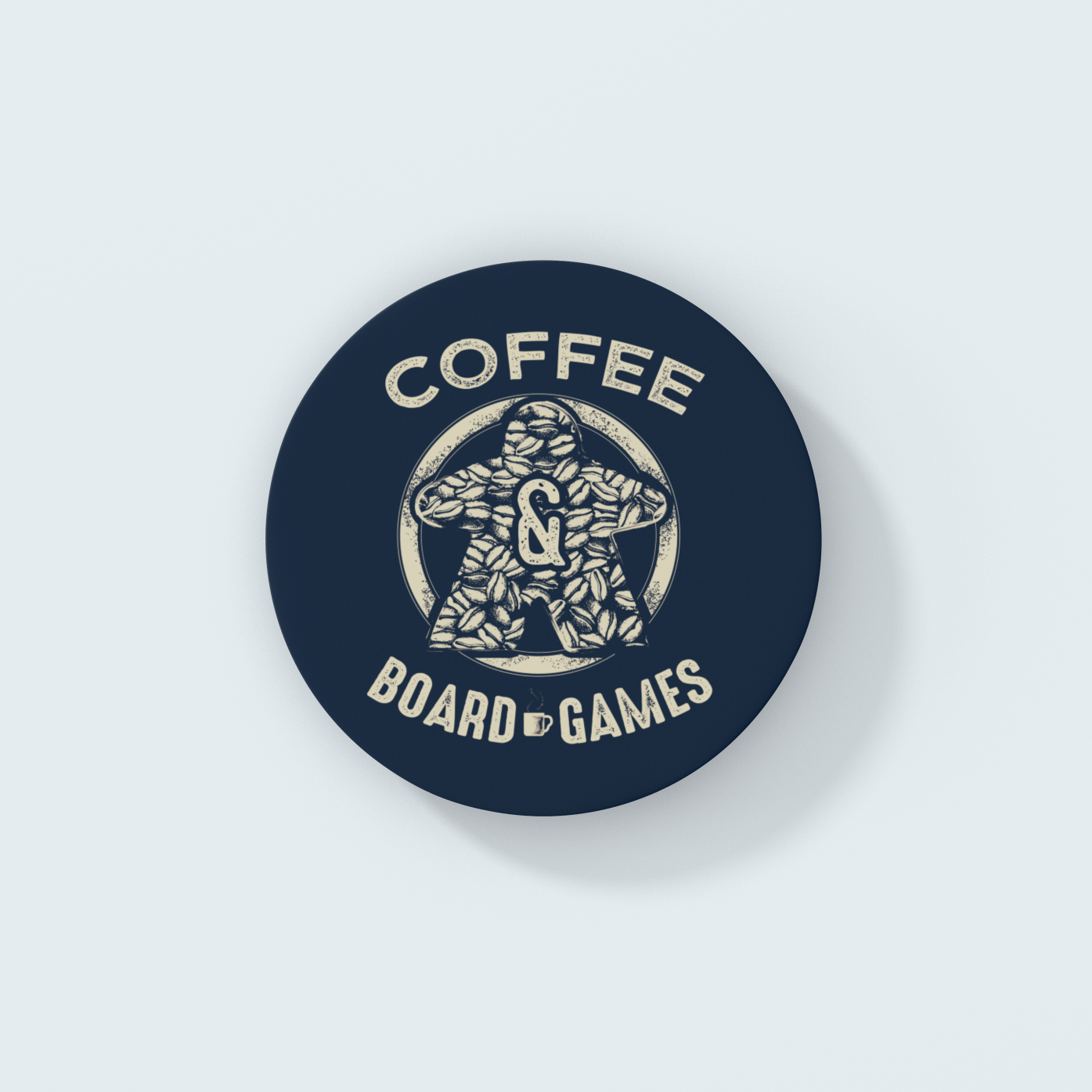 Coffee Bean Meeple Board Game Coaster
