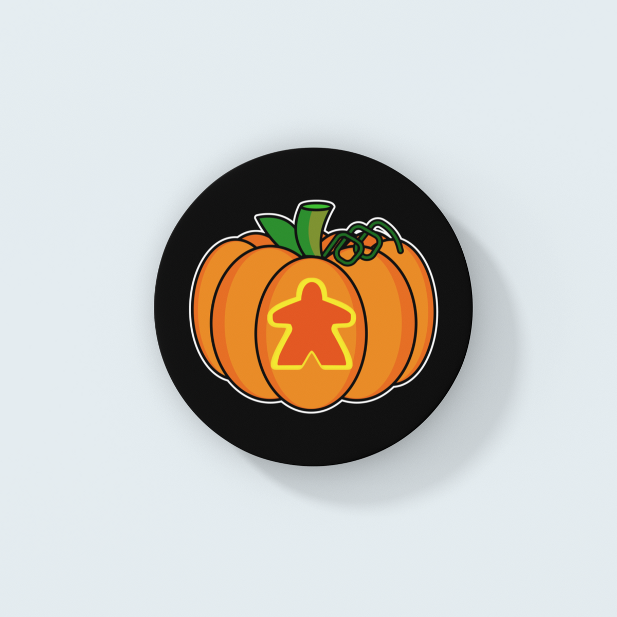 Meeple Jack O Lantern Pumpkin Coaster