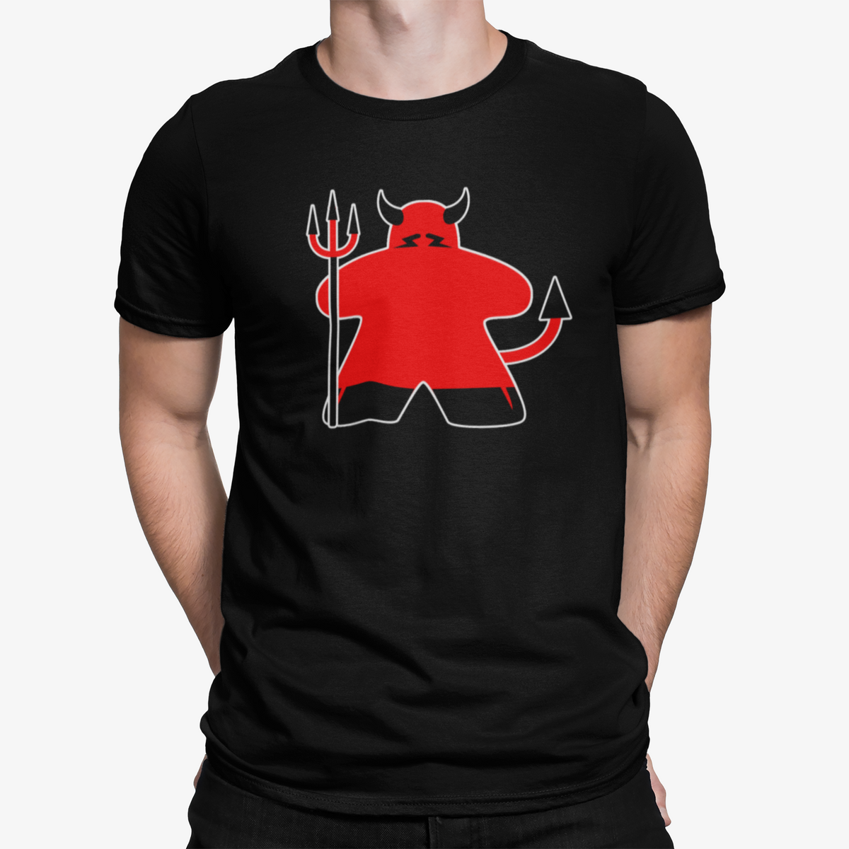 Red Meeple Halloween Devil T-Shirt