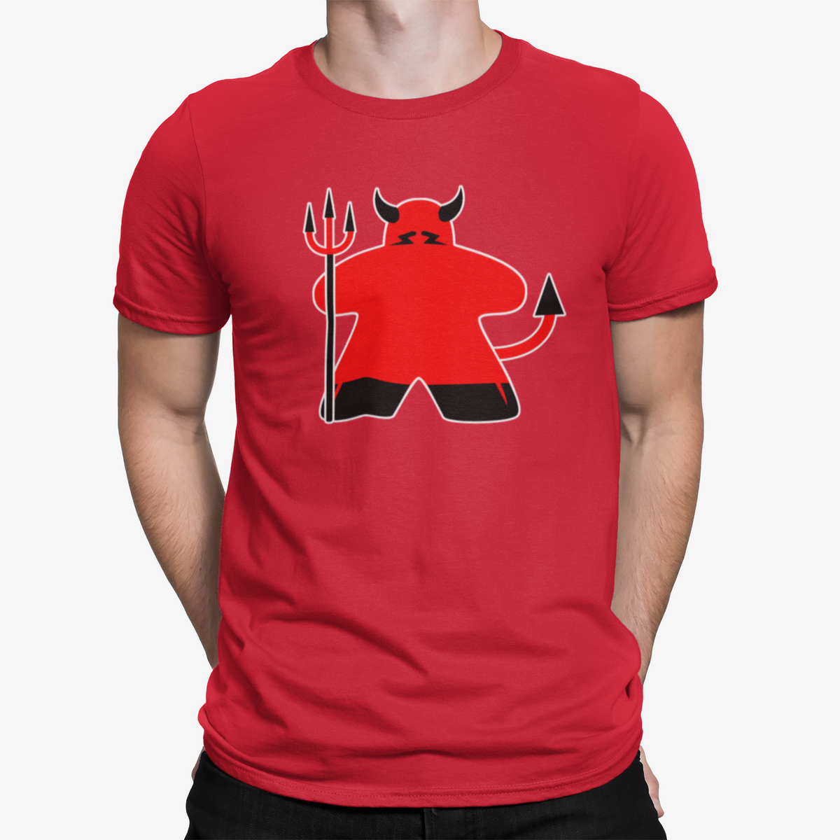 Red Meeple Halloween Devil T-Shirt