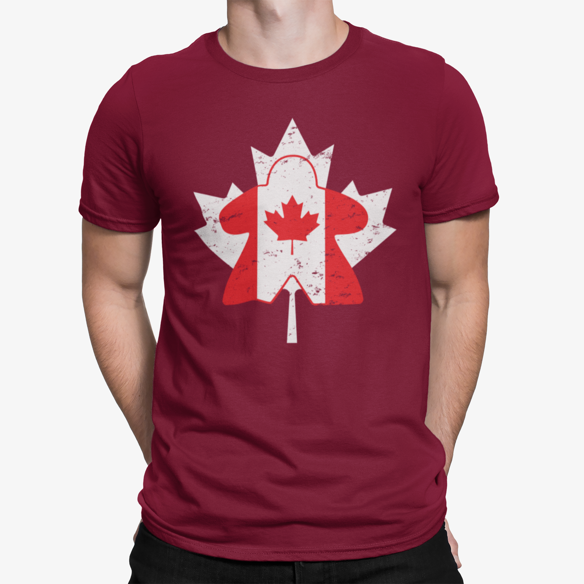 Round Maple Leaf Sticker (from Canada Canadian Flag)
