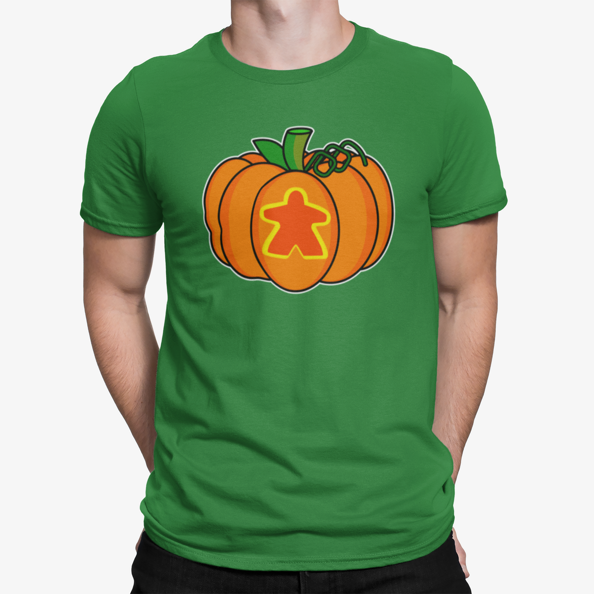 Meeple Jack O Lantern Pumpkin T-Shirt
