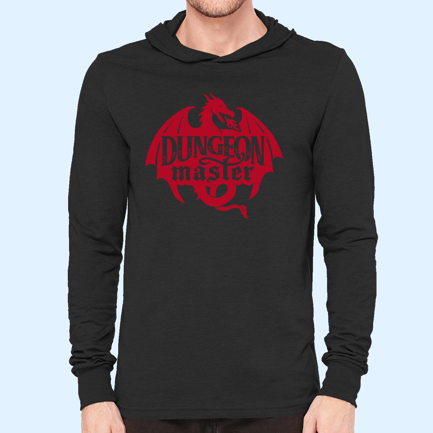 Dungeon Master Dragon Emblem Hooded Longsleeve T-Shirt