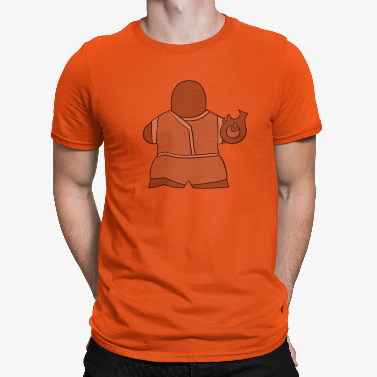 Orange Meeple Sorceror D&amp;D Orange T-Shirt