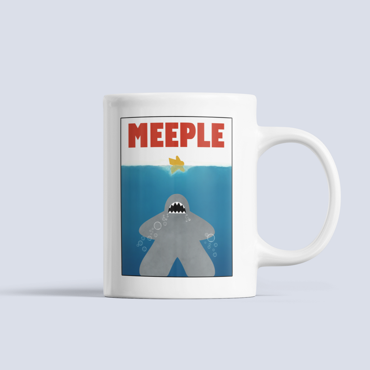 Meeple Shark Attack Ceramic Mug