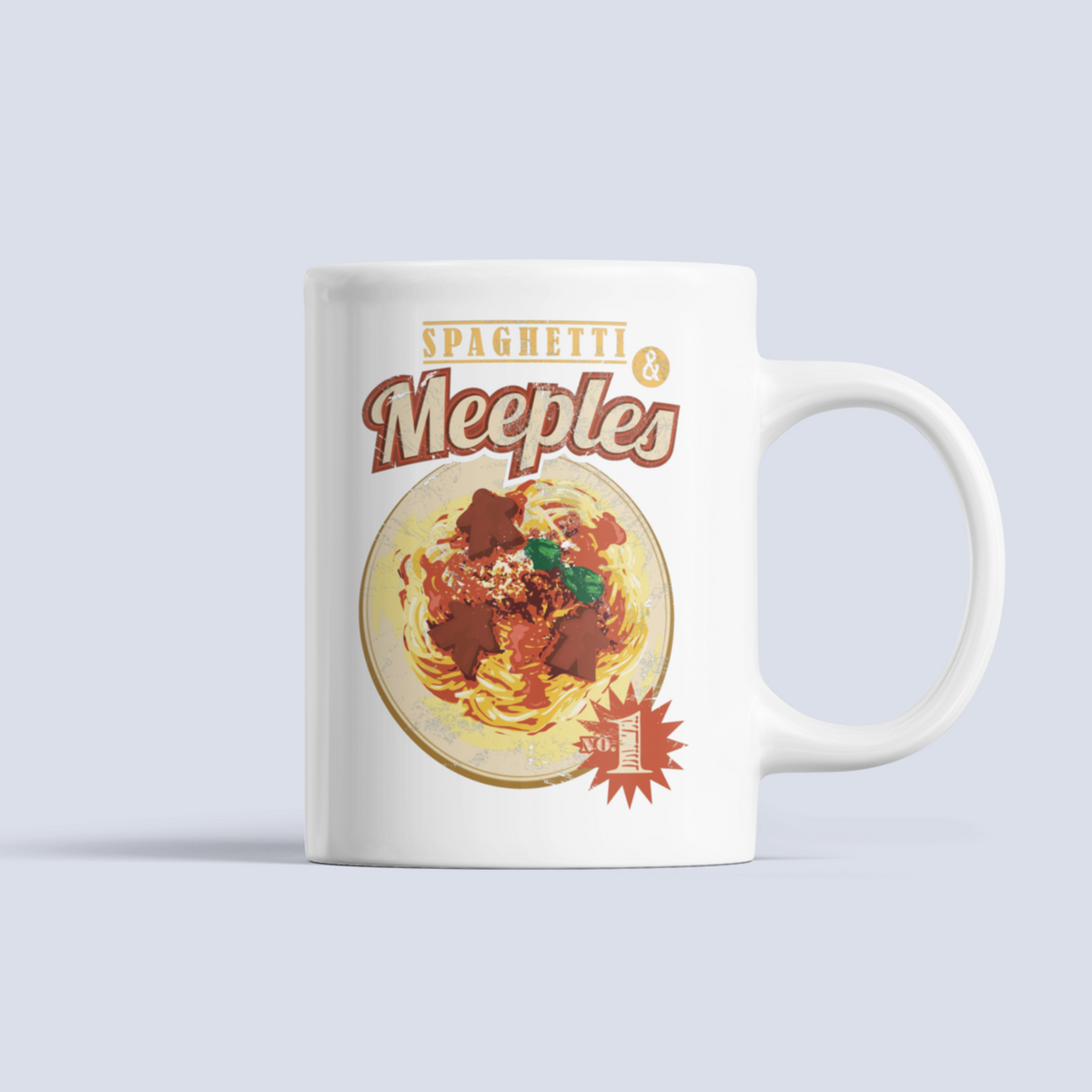Spaghetti &amp; Meeples Board Game Ceramic Mug