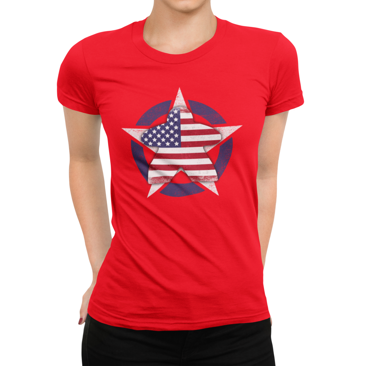 American Flag Meeple Board Game T-Shirt