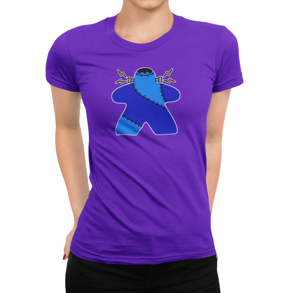 Blue Meeple Halloween Frankenstein Monster T-Shirt