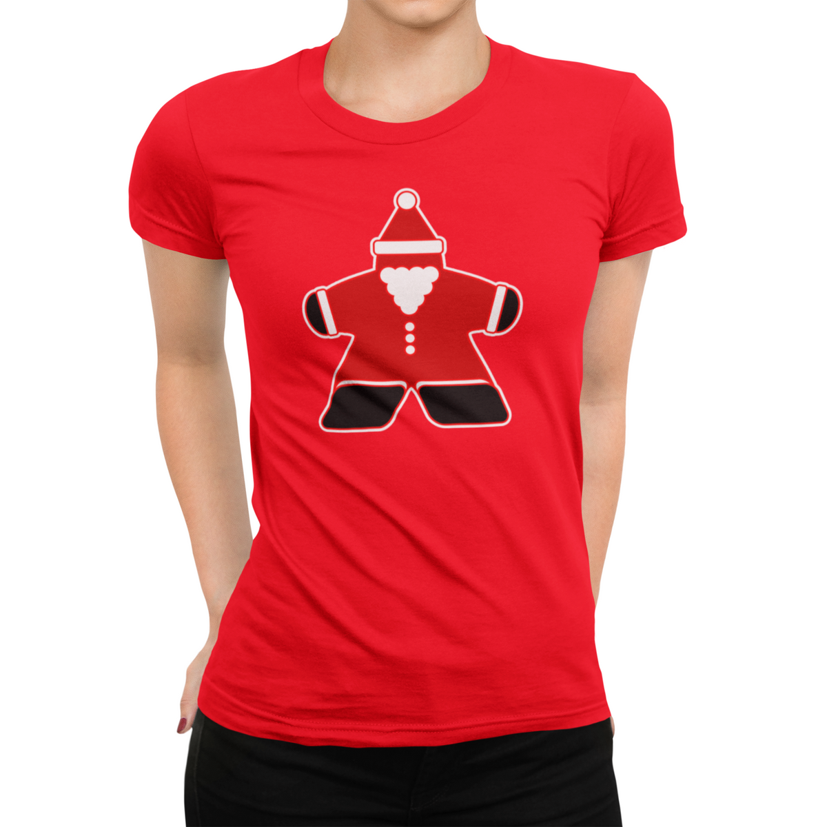 Red Meeple Christmas Santa T-Shirt