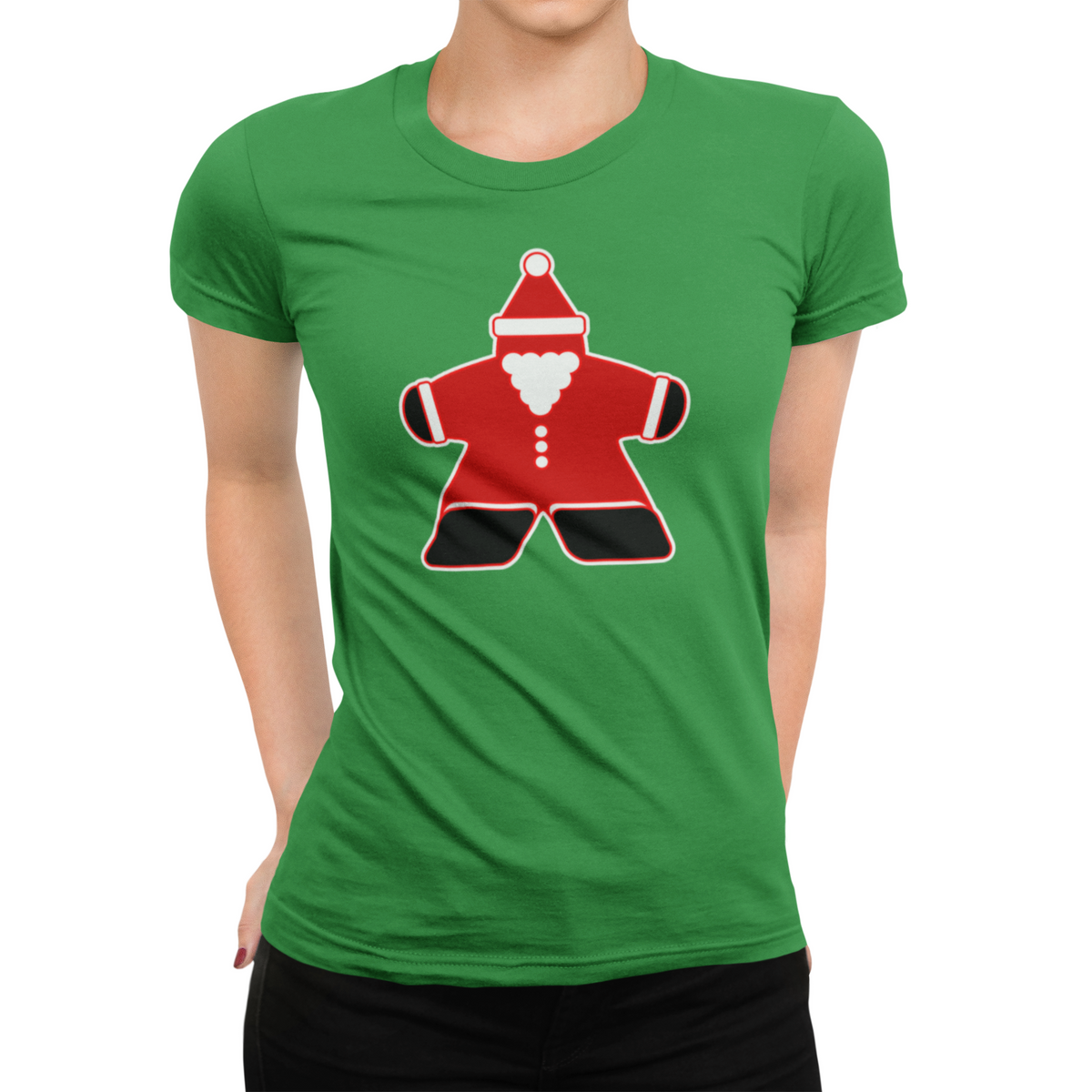 Red Meeple Christmas Santa T-Shirt