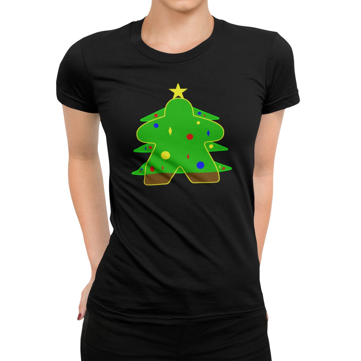 Green Meeple Christmas Tree T-Shirt