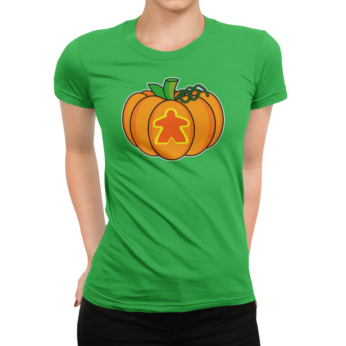Meeple Jack O Lantern Pumpkin T-Shirt