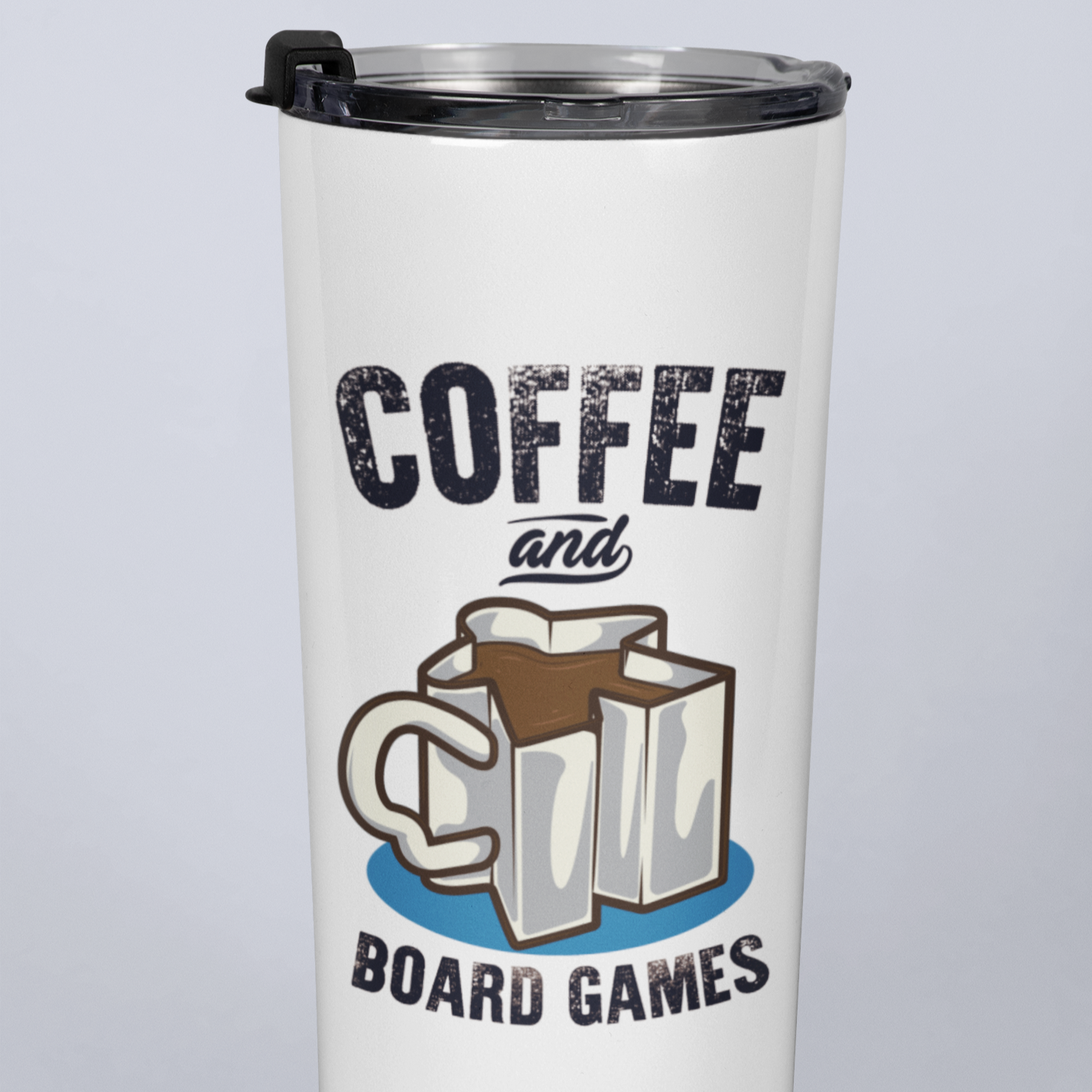 Coffee and Board Games 20oz Travel Mug